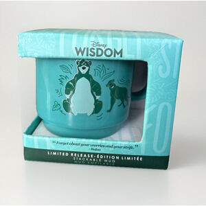 Disney Wisdom Collector's Mug Cup The Jungle Book Baloo Series 3/12 New Green